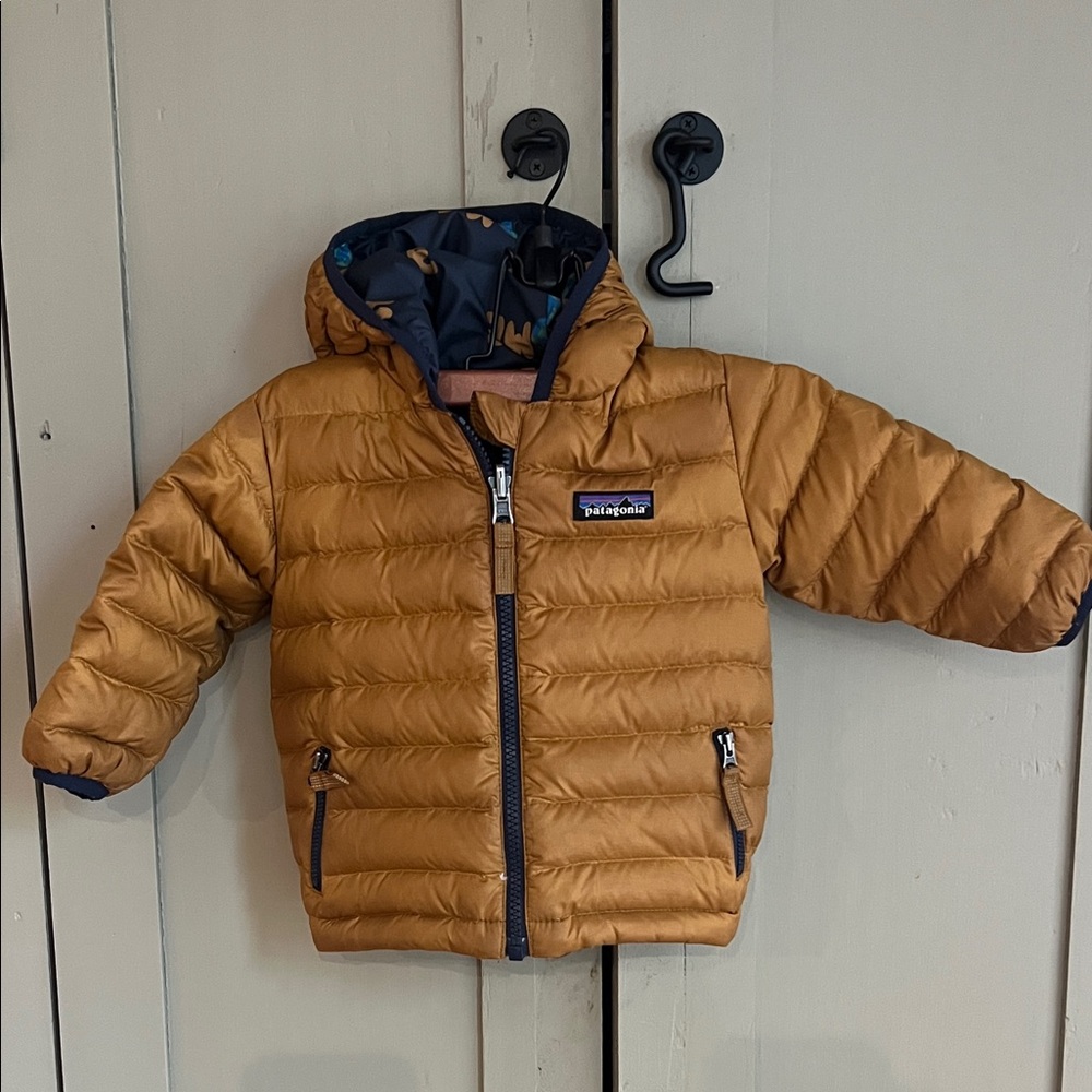 Patagonia baby reversible down sweater jacket hoody 12months